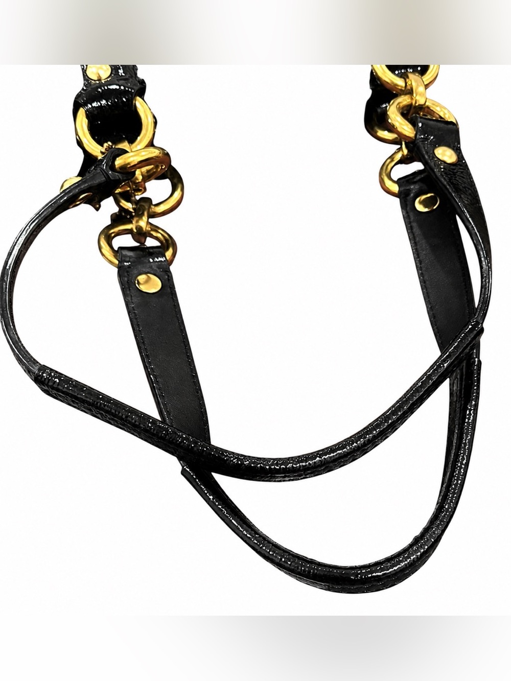 Coach Ashley Gathered Satin Satchel — Black - Picture 5 of 9